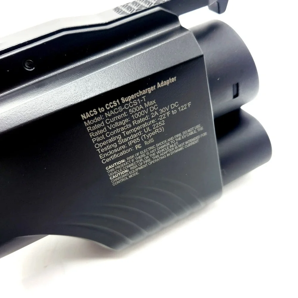 Tesla Supercharger to CCS1 Adapter – UL2252, 1000V/500A, Fits Ford GM Rivian EVs